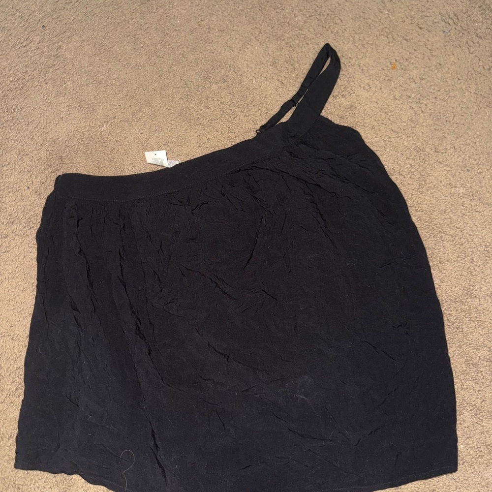 Old Navy Black One-Shoulder Tank Top